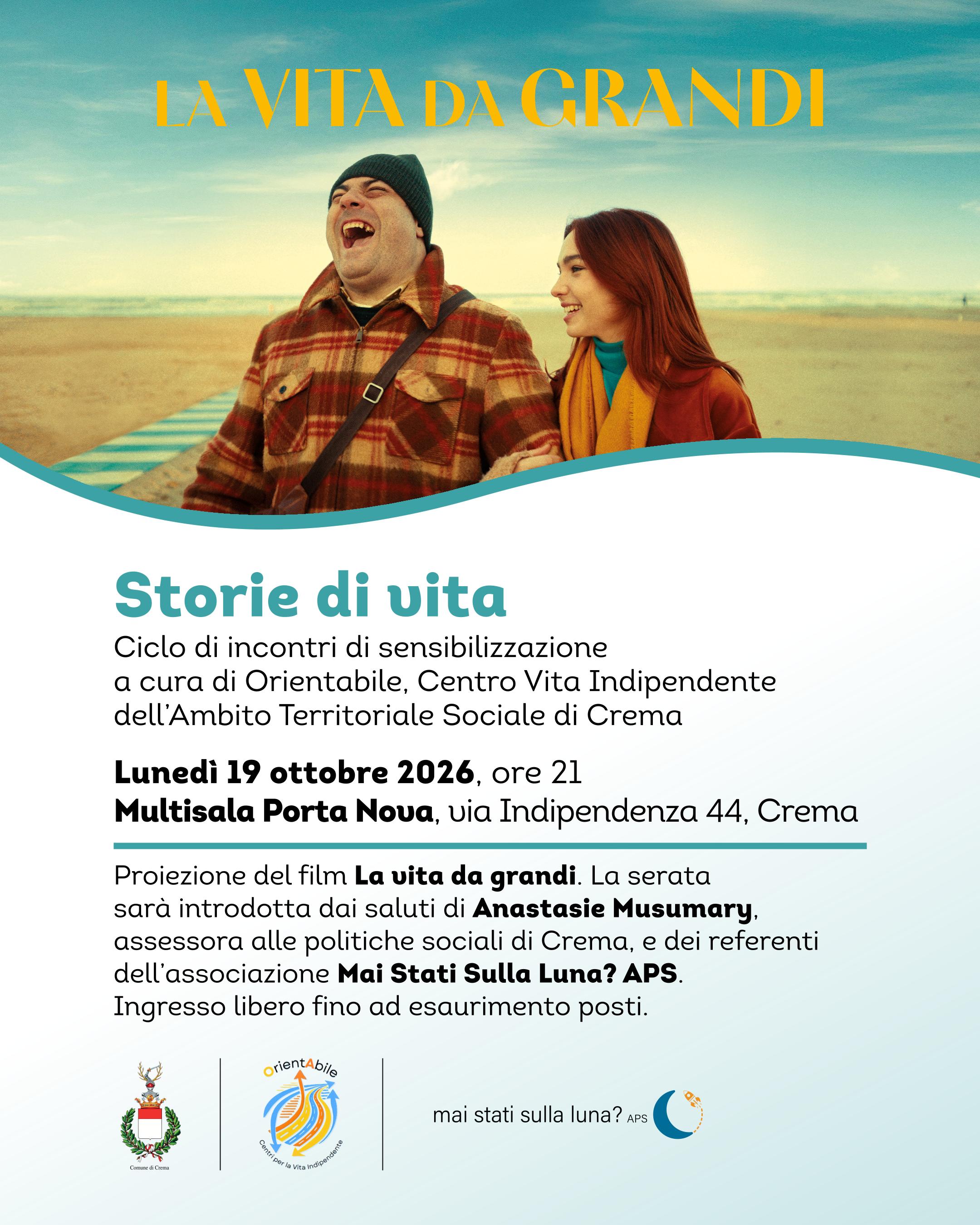   “La vita da grandi”: il cineforum gratuito organizzato da “OrientAbile”